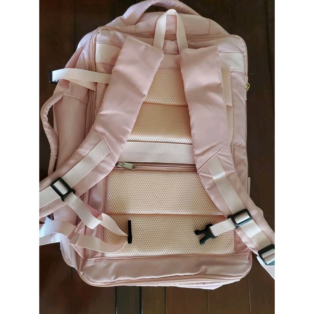 Large capacity travel 18" Expandable backpack, Carry On Bag, pink - Picture 5 of 8